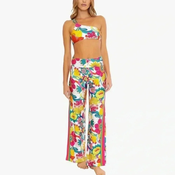 TRINA TURK Women’s Multicolored Palazzo Pants NWT Large - Picture 1 of 6